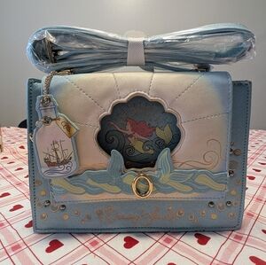 Danielle Nicole Disney The Little Mermaid Ship in a Bottle Crossbody Bag NWT